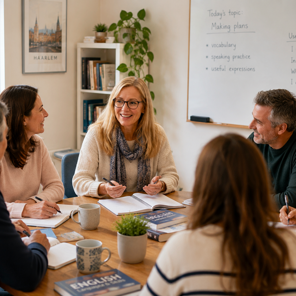 Small group English class for adults in Haarlem